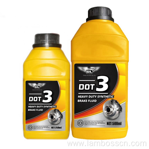 Blue white yellow car brake oil dot 3